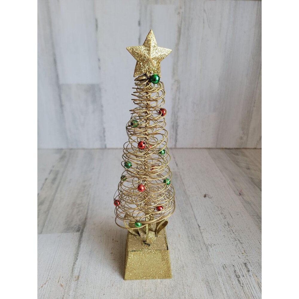 Golden star glitter tree present metal home‎ decor rustic